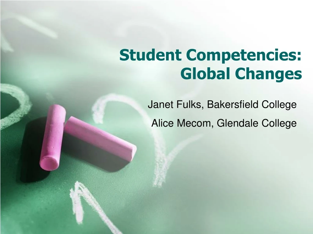 student competencies global changes