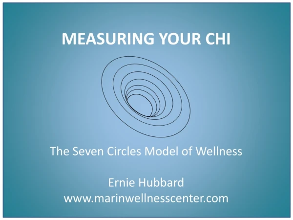 MEASURING YOUR CHI The Seven Circles Model of Wellness Ernie Hubbard marinwellnesscenter