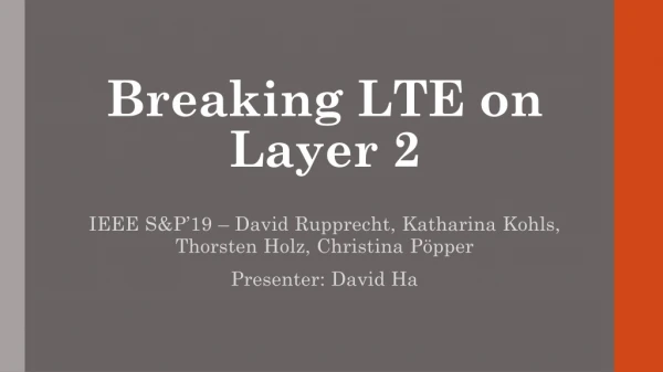 Breaking LTE on Layer 2