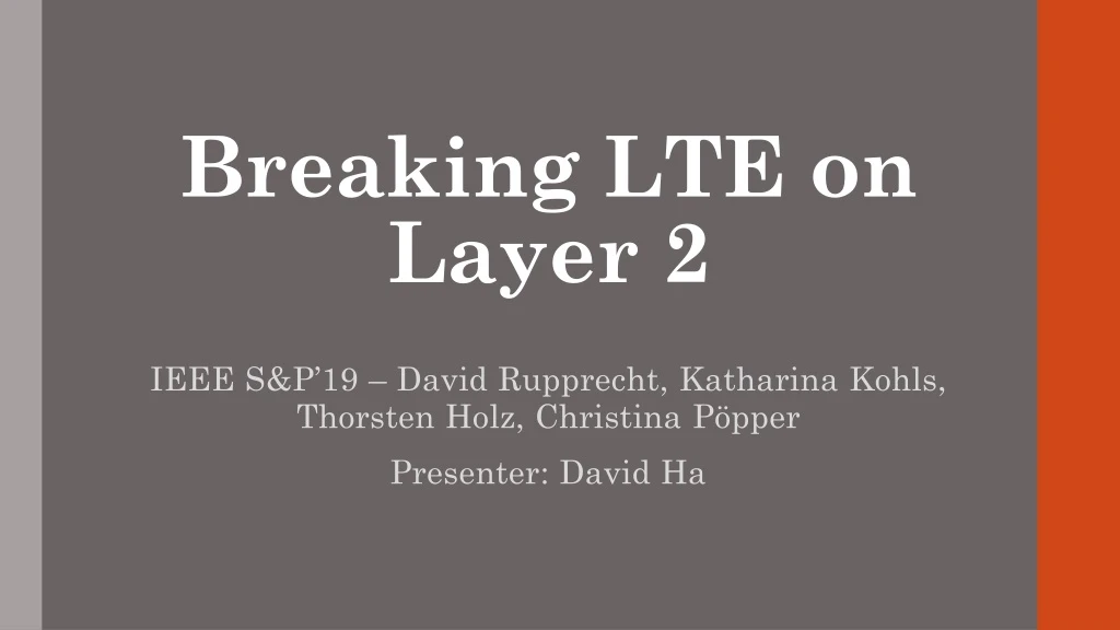 breaking lte on layer 2