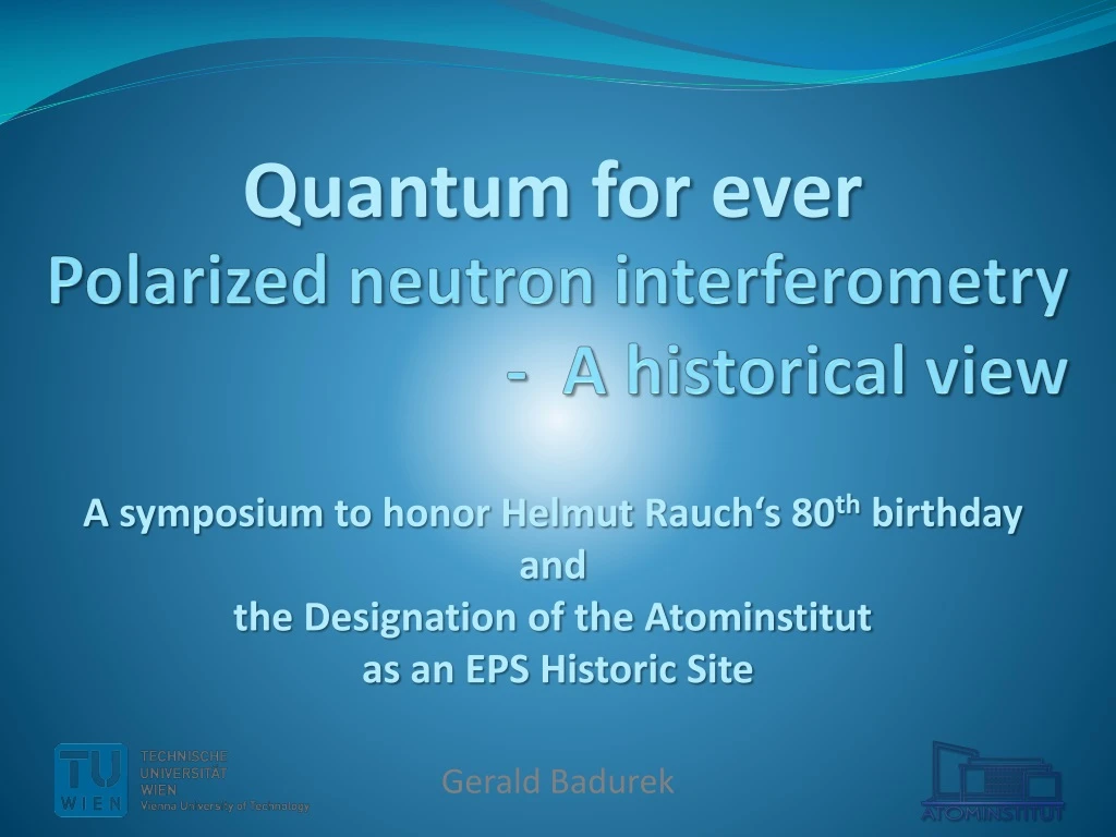 polarized neutron interferometry a historical view