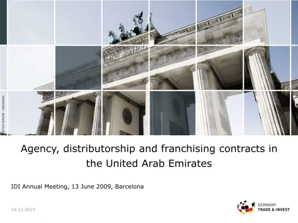 Agency, distributorship and franchising contracts in the United Arab Emirates