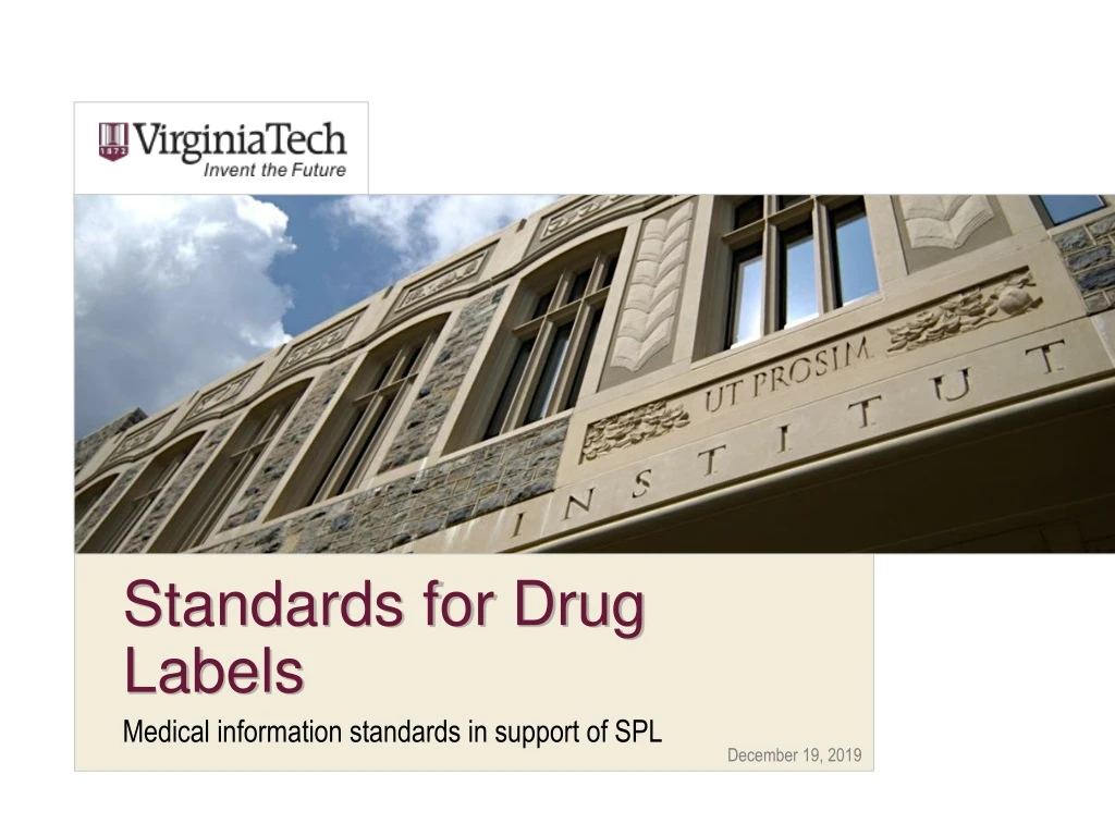 standards for drug labels