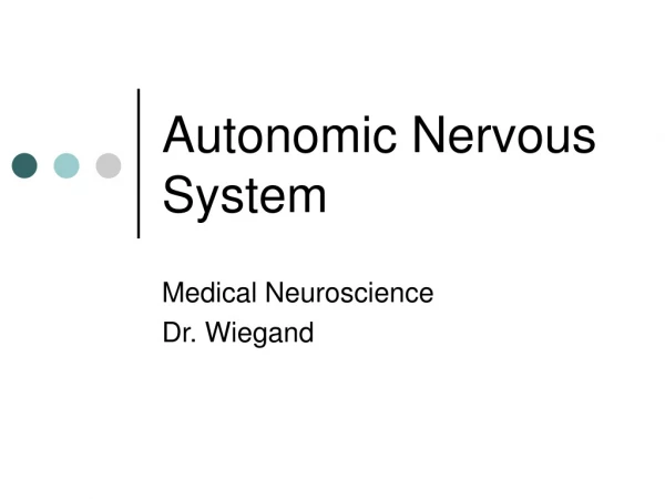 Autonomic Nervous System