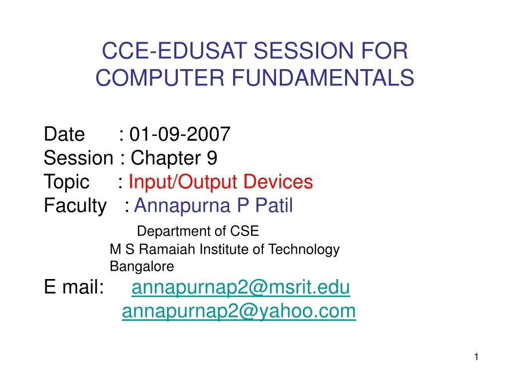 cce edusat session for computer fundamentals