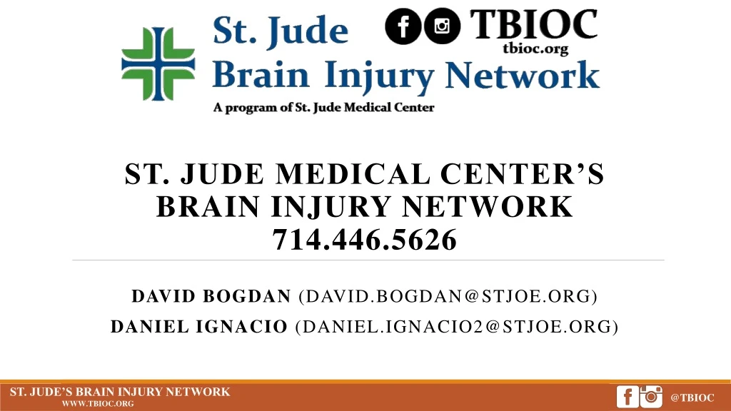 st jude medical center s brain injury network
