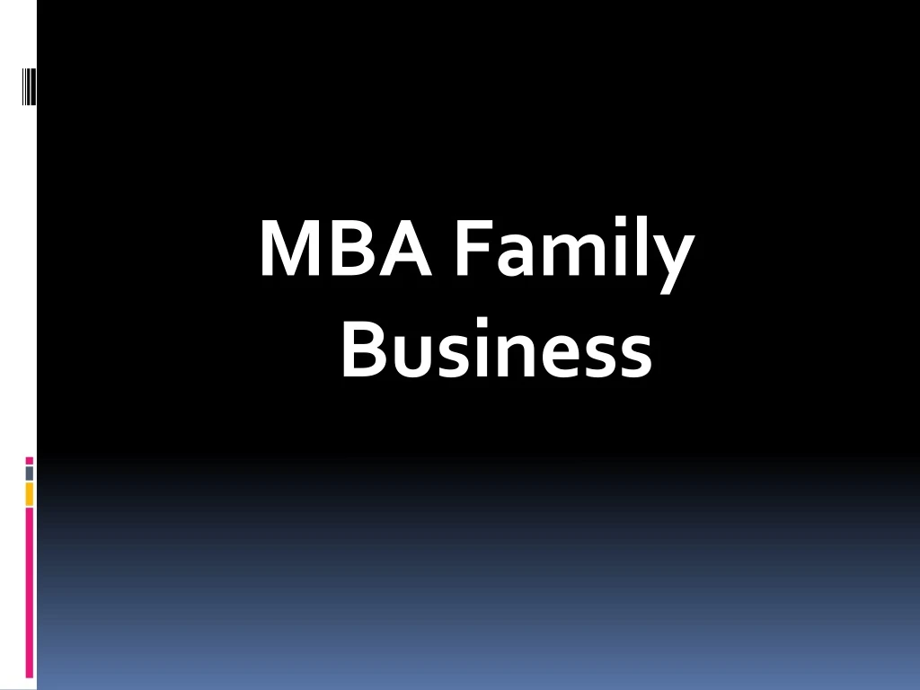 mba family business