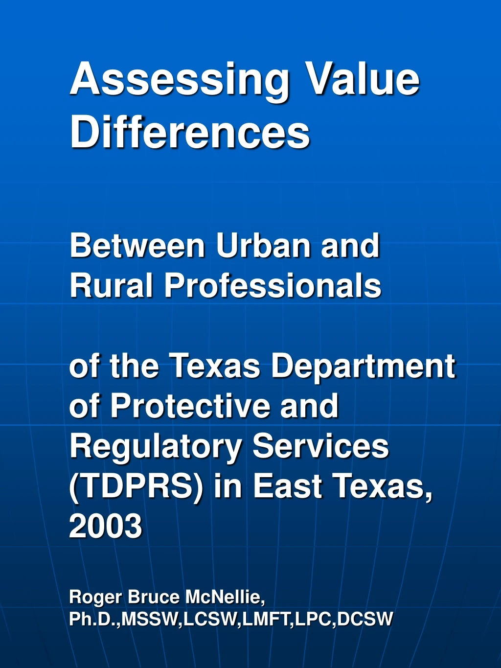 assessing value differences between urban