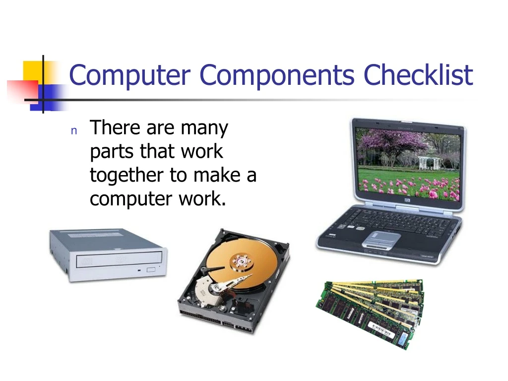 computer components checklist