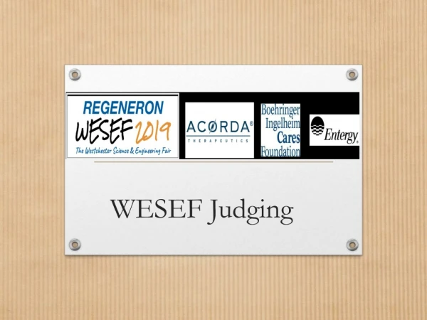 WESEF Judging