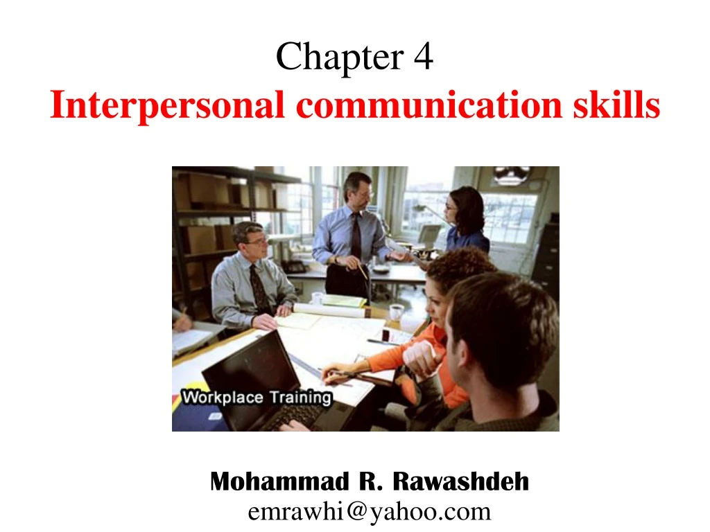 chapter 4 interpersonal communication skills