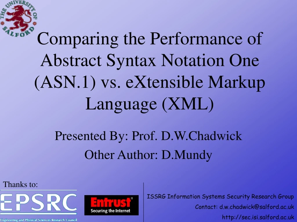 comparing the performance of abstract syntax notation one asn 1 vs extensible markup language xml
