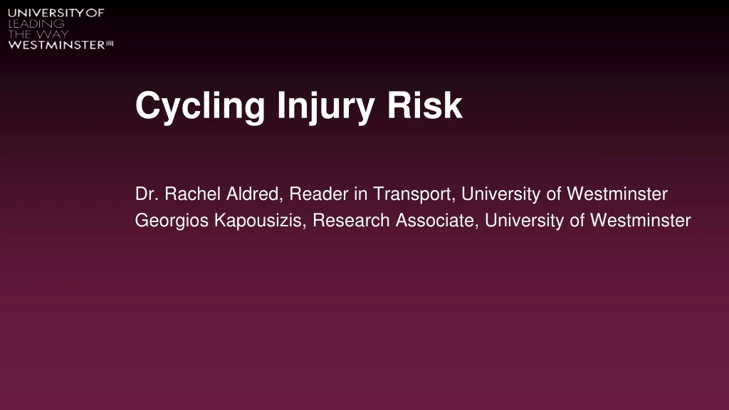 cycling injury risk