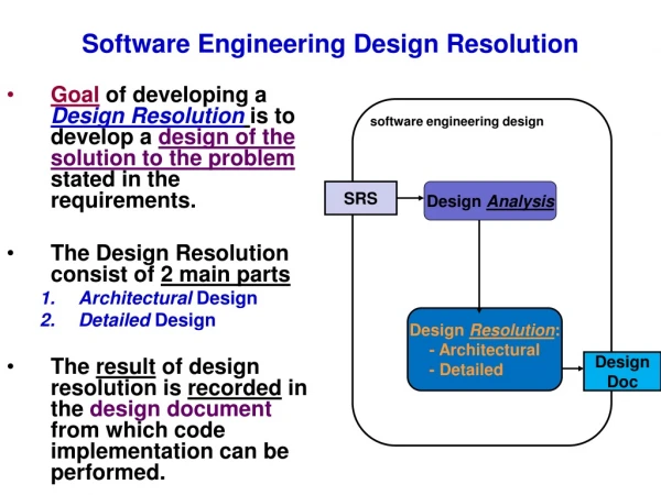 Software Engineering Design Resolution