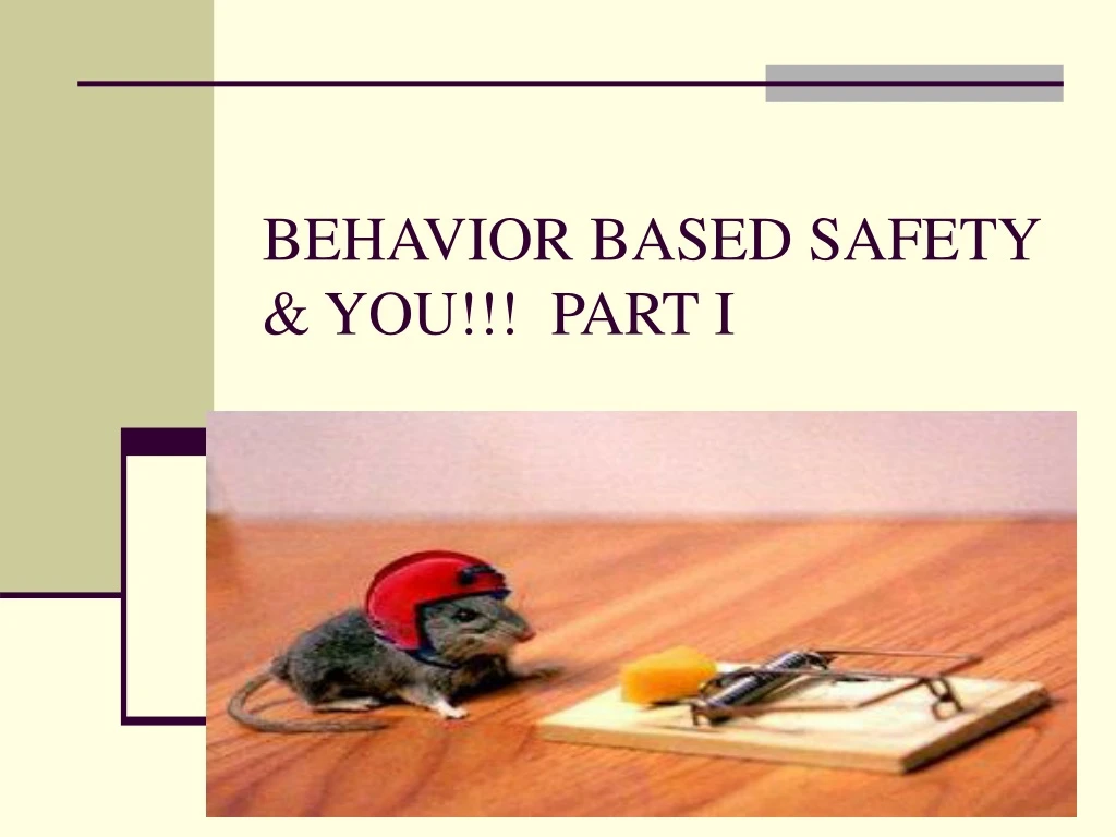 behavior based safety you part i