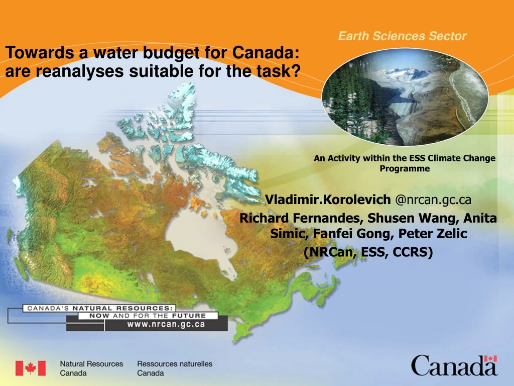 towards a water budget for canada are reanalyses suitable for the task