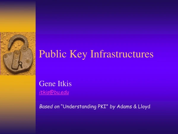 Public Key Infrastructures