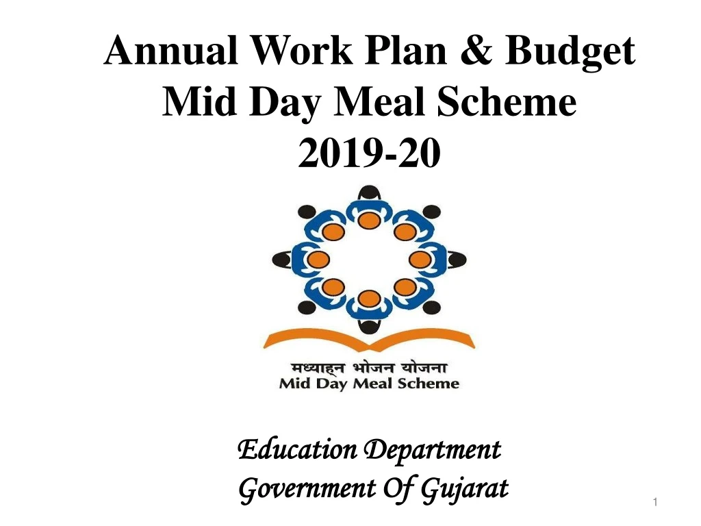 annual work plan budget mid day meal scheme 2019 20