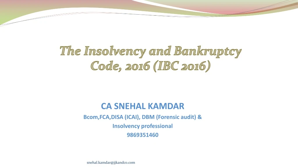 ca snehal kamdar bcom fca disa icai dbm forensic audit insolvency professional 9869351460