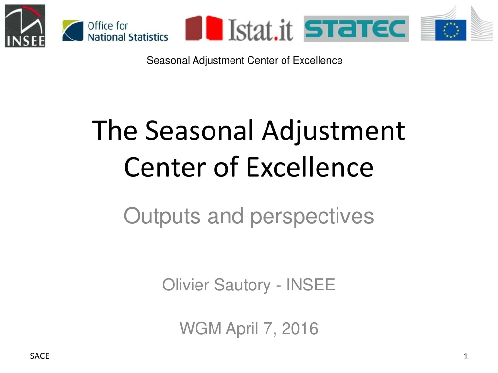 the seasonal adjustment center of excellence