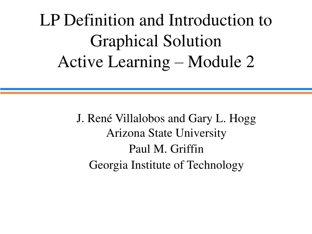 lp definition and introduction to graphical solution active learning module 2