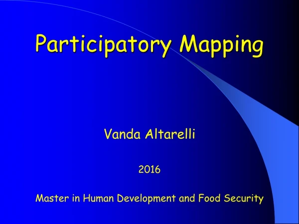 Participatory Mapping