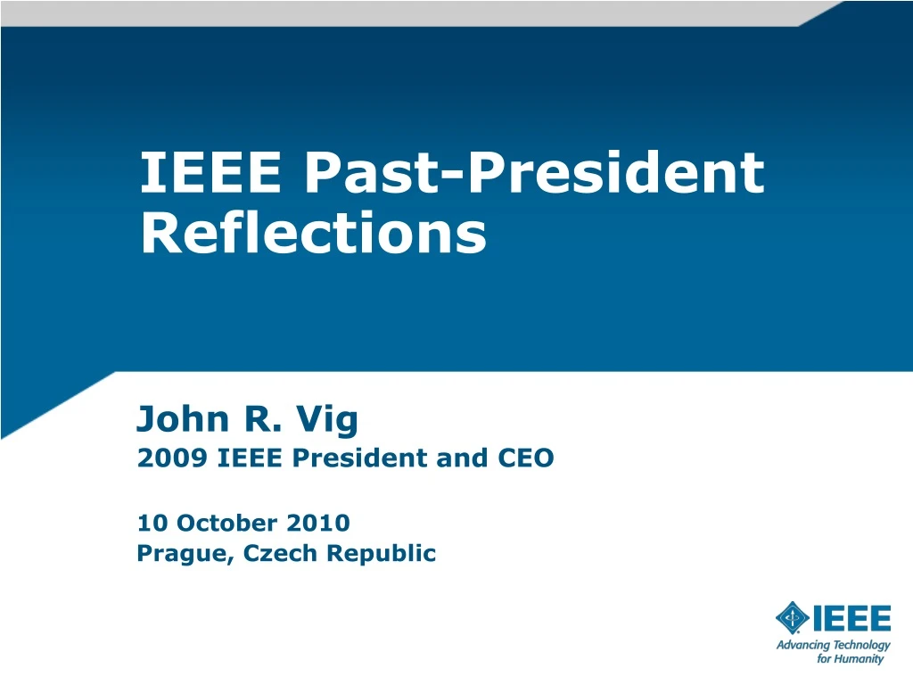 ieee past president reflections