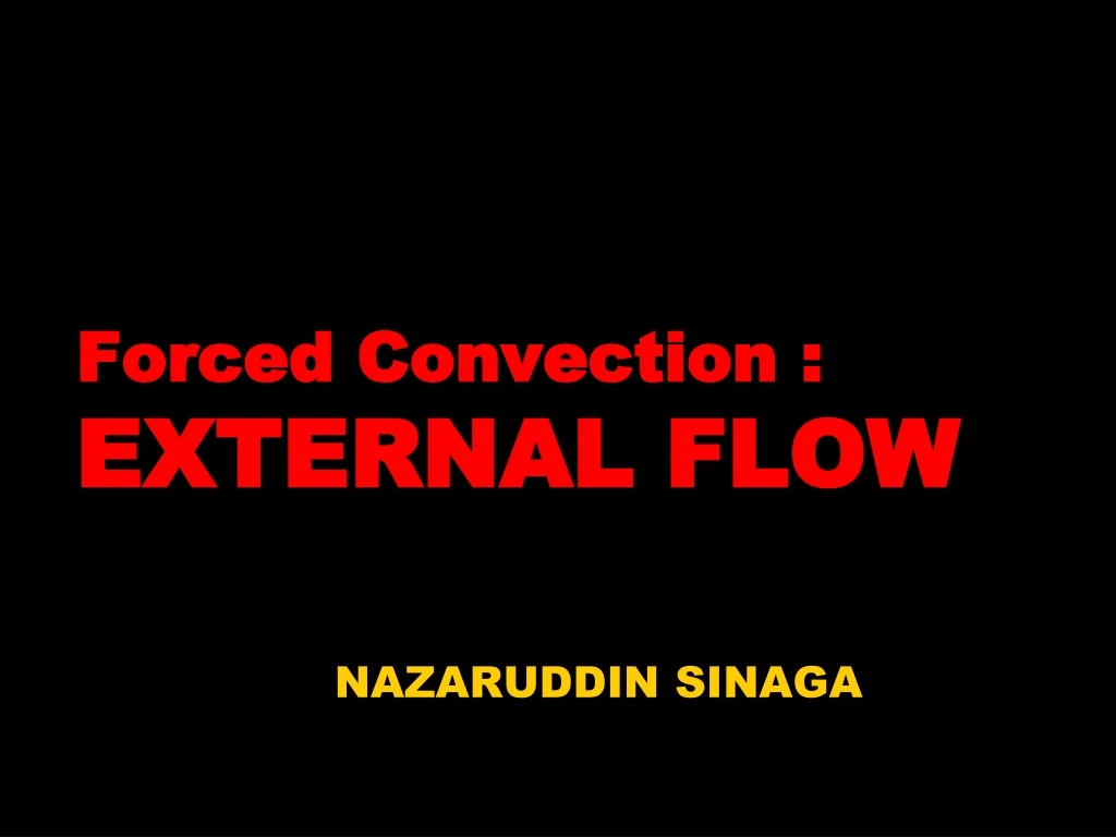 forced convection external flow