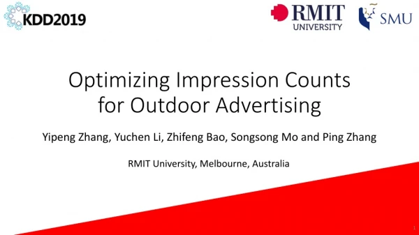 Optimizing Impression Counts for Outdoor Advertising