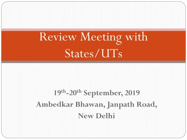 Review Meeting with States/UTs