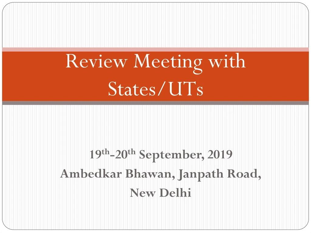 review meeting with states uts