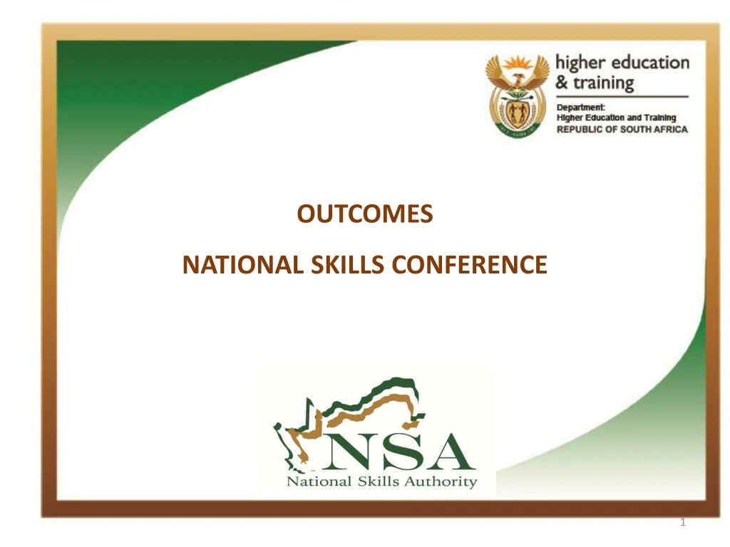 outcomes national skills conference