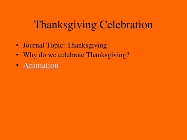 Thanksgiving Celebration