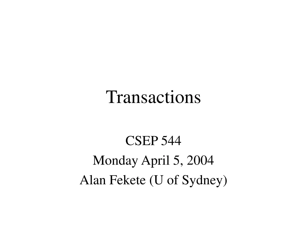 transactions