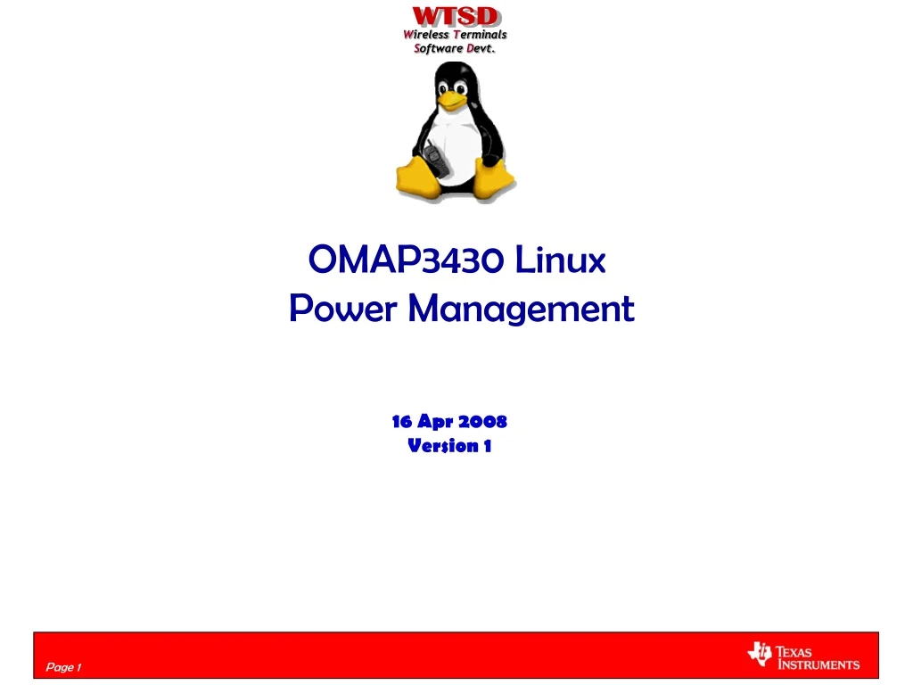 omap3430 linux power management