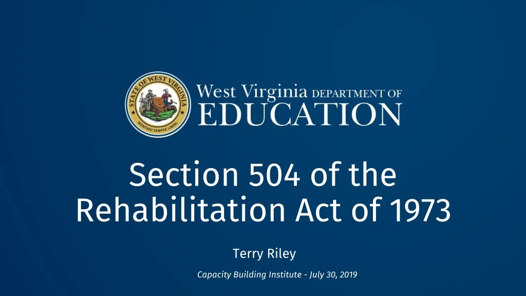 section 504 of the rehabilitation act of 1973