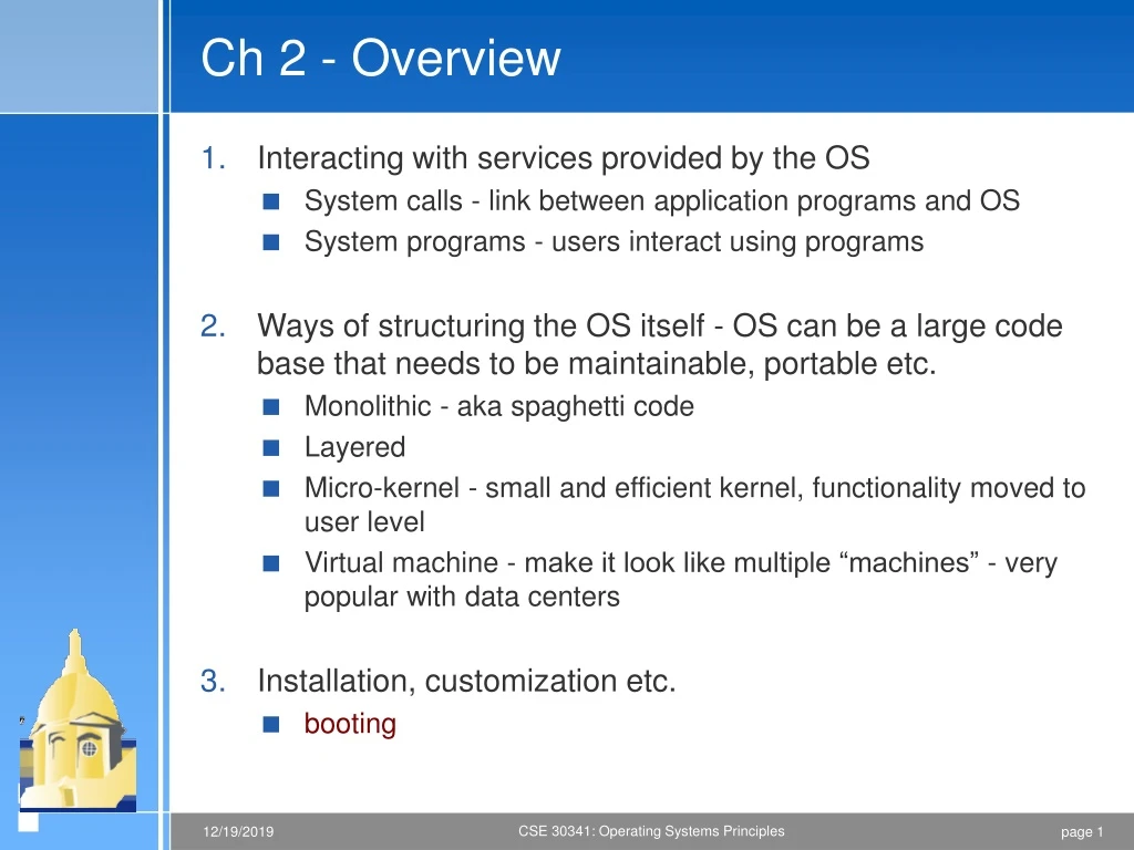 ch 2 overview