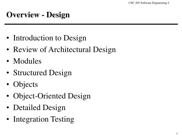Overview - Design