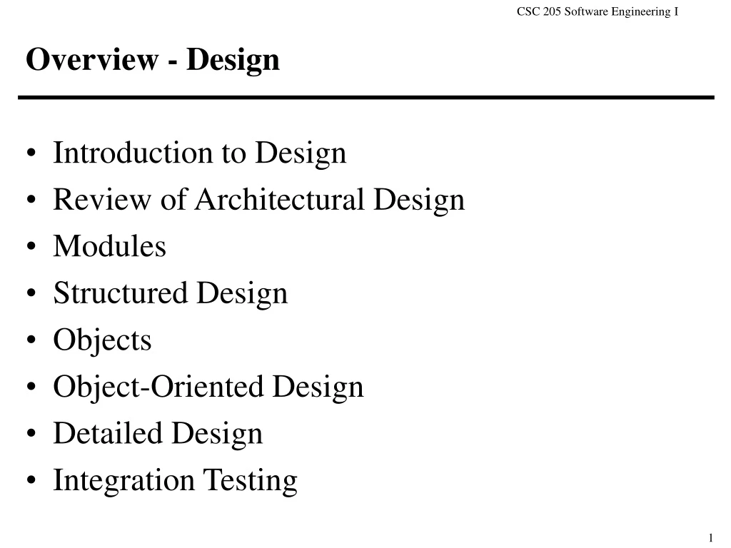 overview design