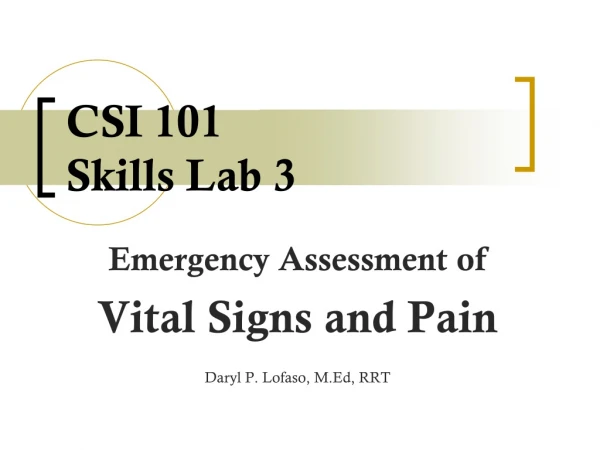 CSI 101  Skills Lab 3