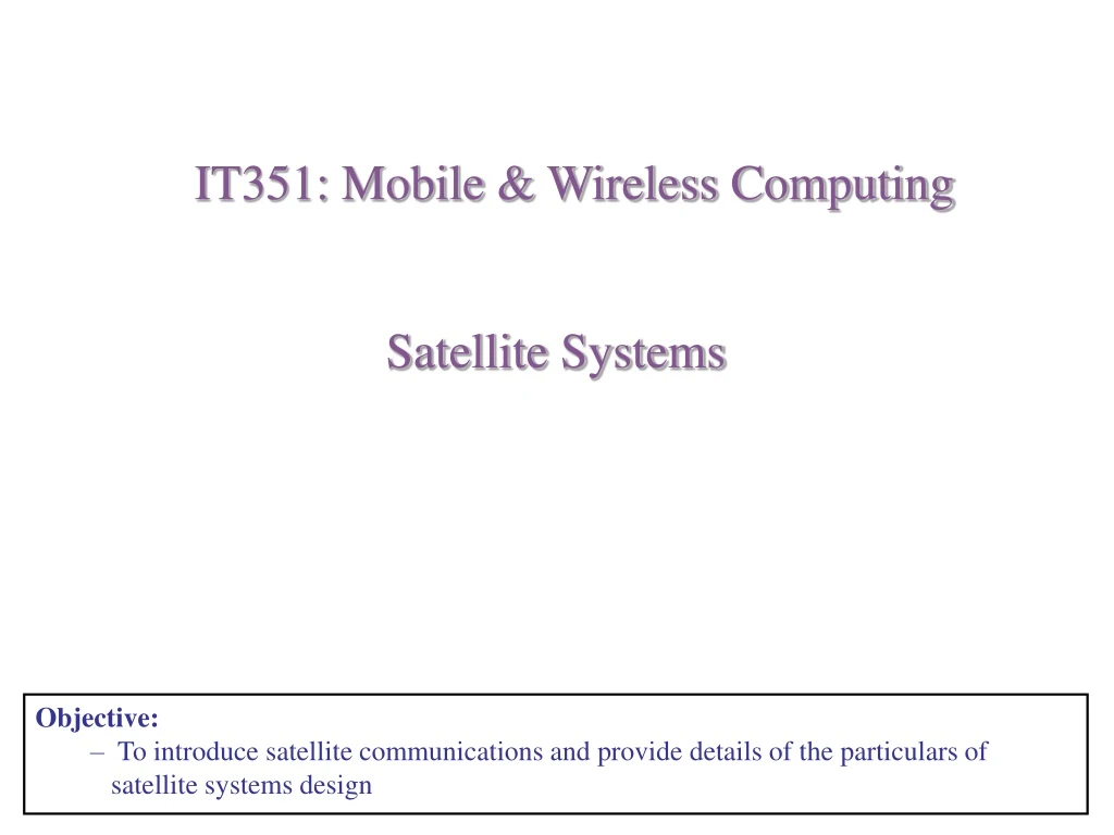 it351 mobile wireless computing