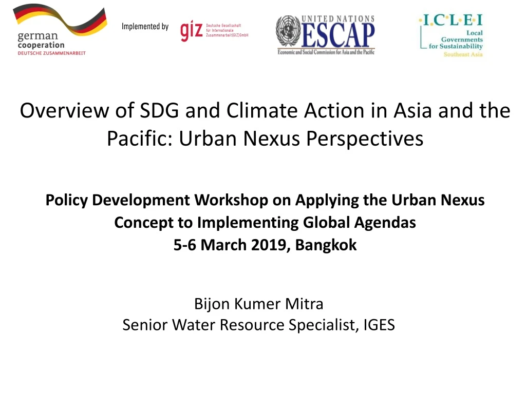 overview of sdg and climate action in asia