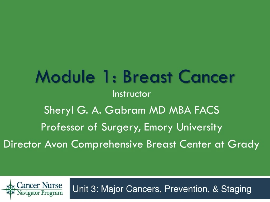 module 1 breast cancer
