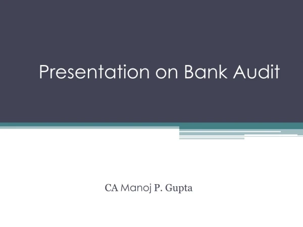 Presentation on Bank Audit