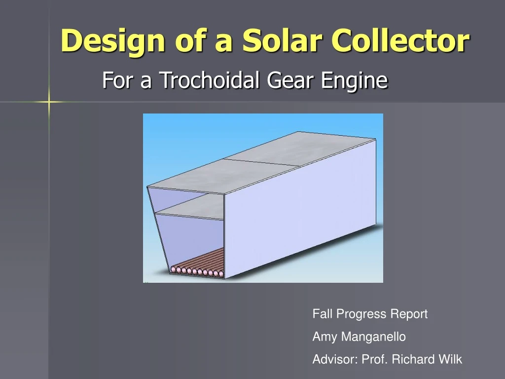 design of a solar collector