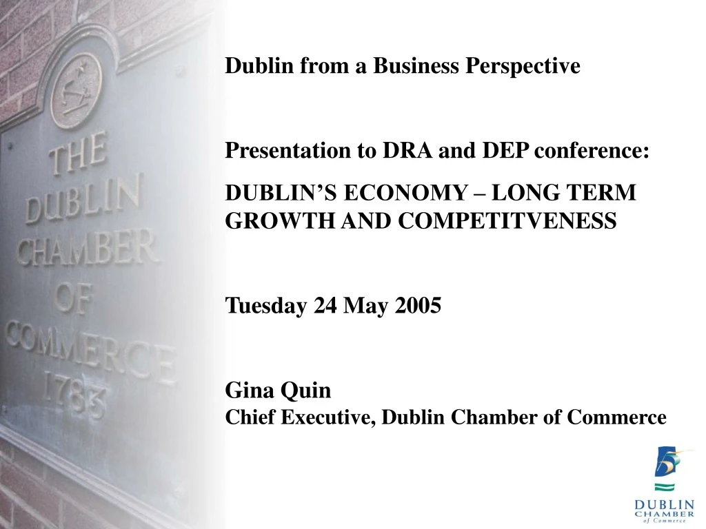 dublin from a business perspective presentation