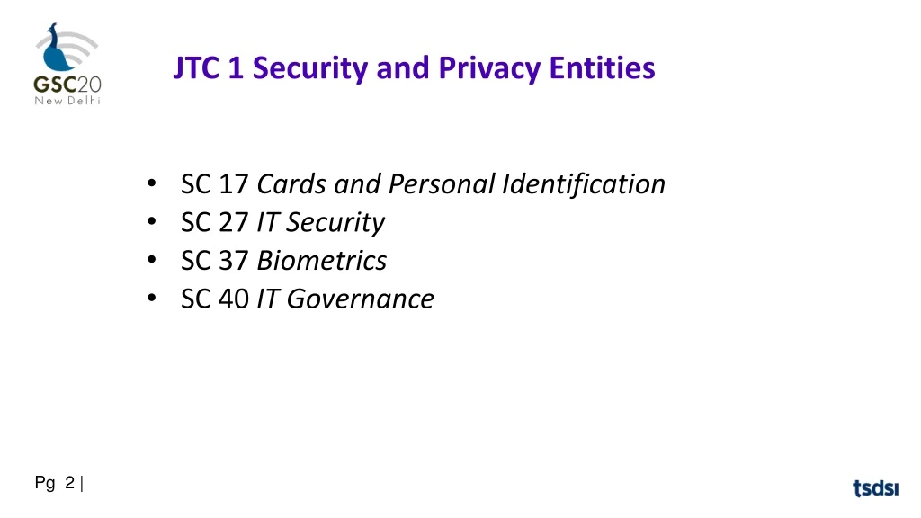 jtc 1 security and privacy entities