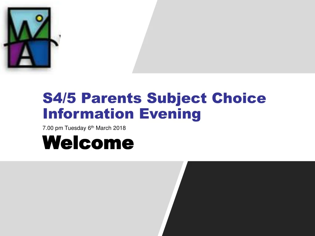 s4 5 parents subject choice information evening
