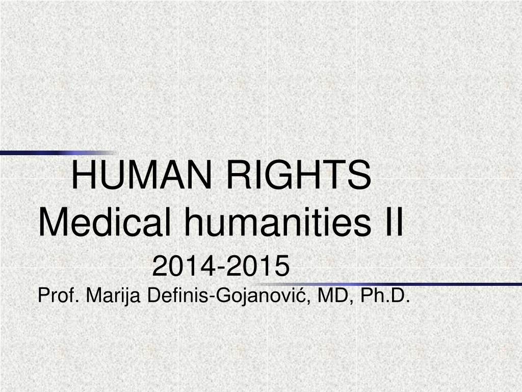 human rights medical humanities ii 2014 2015 prof