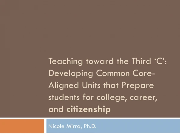 Nicole Mirra, Ph.D.
